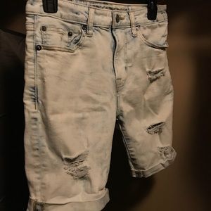 Am. Eagle Acid Wash Skinny Fit Denim Short - 28